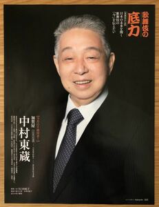 中村東蔵さん★歌舞伎の底力★切り抜き★2枚★