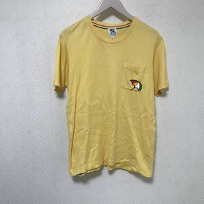 本物アーノルドパーマarnoldpelmerコットンブランドプリントロゴ半袖TシャツメンズM2イエロー黄色