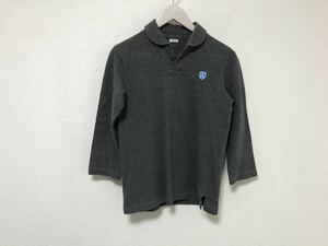  genuine article o-chi bar ORCIVALo-si bar cotton 7 minute height bus k long polo-shirt with long sleeves men's lady's 2XS made in Japan gray 