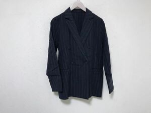  new goods unused genuine article sense ob Play sSENSEOFPLACE Urban Research double tailored jacket suit business lady's free navy blue navy pattern 