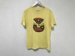 本物ダファーDUFFERプリントロゴコットン半袖TシャツメンズMイエロー