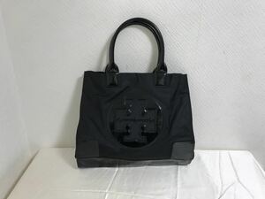 本物トリーバーチTORYBURCHエナメルレザーナイロントートバッグビジネスハンドデカビッグボストンバックレディース黒ブラック