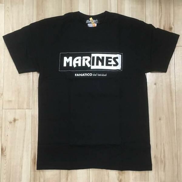 ■□ボンボネーラ(bombonera) 千葉ロッテマリーンズ Marines 応援Tシャツ 黒 サイズ：S□■