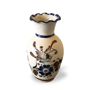 [ Mexico tonala.fwawa- base ( bird . pattern )] inspection : Vintage ceramics vase p Limitee .bbotanikaru pattern 