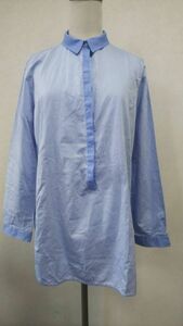 ZARA basic ザラ ベーシック ワンピース ロングシャツ 長袖 水色 サイズＭ