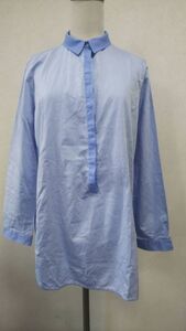 ZARA basic ザラ ベーシック ワンピース ロングシャツ 長袖 水色 サイズM