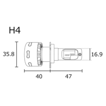 トヨタ FJクルーザー H22.12 ～ H30.1 GSJ15W fcl LEDヘッドライト H4Hi/Lo ファンタイプ 【ホワイト】 2400lm_画像8