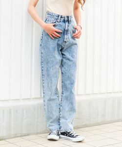 パンツ デニム ジーンズ ハイウエストストレートデニム