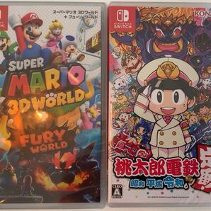 新品S 桃太郎電鉄 スーパーマリオ3Dワールド + フューリーワールド 2本セット 桃鉄 switch スイッチ