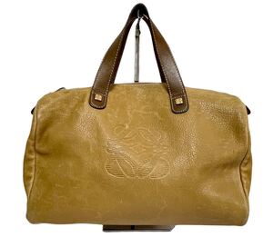 LOEWE ロエベ ハンドバッグ 手持ちかばん レザー アナグラム キャメル