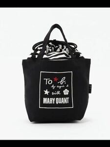 [ new goods tag attaching unopened ] Agnes * beige × Mary Quant * Logo tote bag black 