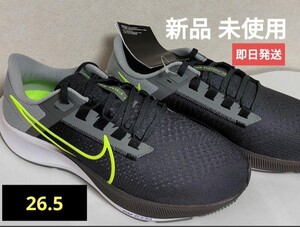 NIKE エアズーム ペガサス 38 26.5 タグ付き ランニングシューズ 黒 黄