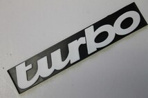 USAエンブレム turbo ホワイトペイント US社外品 新品 日産 トヨタ ホンダ 三菱 NISSAN TOYOTA HONDA 19×104ｍｍ_画像1