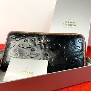 【vivienne Westwood】オーブ柄 ラウンドファスナー 長財布 箱有 男女兼用 ヴィヴィアンウエストウッド