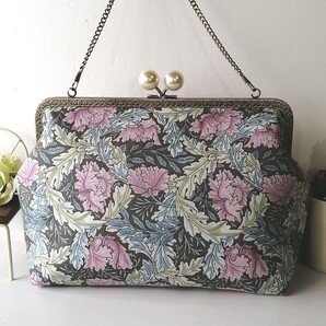 モリス がま口バッグ ハンドメイド