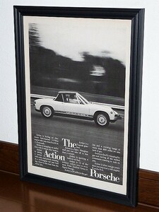 1973 год USA 70s vintage иностранная книга журнал реклама рамка товар Porsche 914 Porsche / магазин гараж табличка оборудование орнамент автограф Vintage (A4size A4 размер )