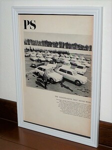 1967年 USA 60s vintage 洋書雑誌記事 額装品 VW Volkswagen Prototypes ワーゲン 試作車 / 検索用 店舗 ガレージ 看板 装飾 (A4size)