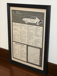 1970年 USA 70s vintage 洋書雑誌記事 諸元 スペック表 額装品 FIAT 850 Racer フィアット / 検索用 店舗 ガレージ 看板 装飾 サイン (A4)