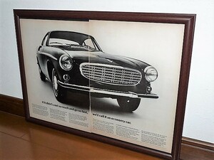 1967年 USA 60s vintage 洋書雑誌広告 額装品 VOLVO 1800S ボルボ / 検索用 P1800 店舗 ガレージ 看板 ディスプレイ 装飾 サイン (A3size)