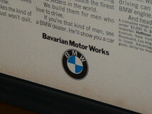 1970年 USA 70s vintage 洋書雑誌広告 額装品 BMW E3 2500 2800 / 検索用 店舗 ガレージ 看板 装飾 ディスプレイ サイン (A4size)_画像4