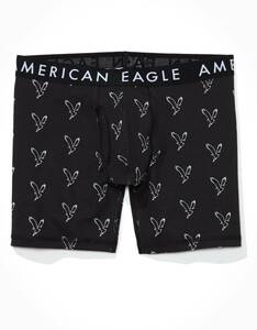 * AE American Eagle boxer brief trunks AEO Space Dye 6" Classic Boxer Brief S / Black *