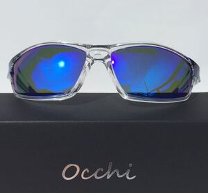 新品 OCCHI 偏光サングラス レンズUV400 軽量 ブルーミラー