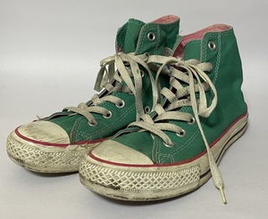 ☆CONVERSE ALL STAR コンバース オールスター POP'N HI ポップン ハイカット スニーカー 23cm 緑 グリーン ピンク