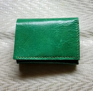 本革 ミニウォレット レザークラフト ハンドメイド