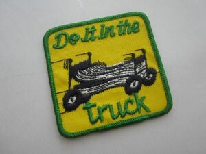 ビンテージ Do it in the truck トラックでやる ベッド ジョーク ワッペン/ 刺繍 ステッカー 車 自動車 カスタム アメカジ 海外 91