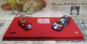 ★激レア絶版*世界188台*BBR*1/43*Ferrari 166 MM #22 + Ferrari 488 GTE #51 2台セット*ルマン優勝70周年記念≠MR