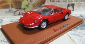 * очень редкий распроданный * мир 246 шт. *BBR*1/18*Ferrari Dino 246 GT Tipo 607L 1969 rosso Corsa ≠MR