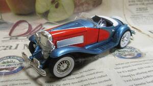 ★レア絶版*Signature Models*1/32*1935 Duesenberg SSJ Roadster メタリックブルー/レッド≠フランクリンミント