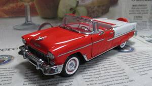 * out of print * Franklin Mint *1/24*1955 Chevy Bel Air Convertible red / ivory 