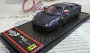 ★レア絶版*世界70台*BBR*1/43*Ferrari 458 Italia 2009 マットブラック*フェラーリ≠MR