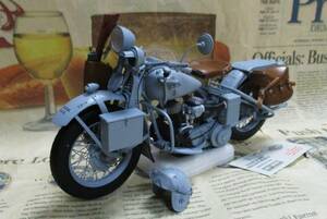 ☆超レア絶版*フランクリンミント*ハーレー*1/10*1942 Harley-Davidson WLA Warhorse - Navy バトルシップグレー*海軍