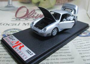 * rare out of print * world 200 pcs *MR*1/43*Porsche 959 Coupe All Open silver ≠BBR