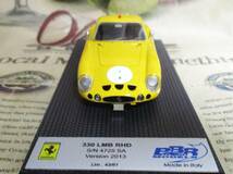 ☆激レア絶版*世界61台☆BBR*1/43*Ferrari 330 LMB SA-Version 2013 イエロー*フェラーリ≠MR_画像3