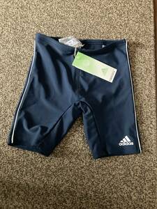 新品・adidas (アディダス) スイムハーフスパッツ/130・クルーネイビー/ホワイト