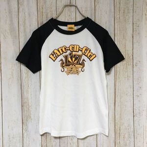 【美品】L'Arc～en～Ciel ラルクアンシエル TOUR 2008 L’7 Trans ASIA via PARIS 半袖 Tシャツ ホワイト×ブラック Sサイズ