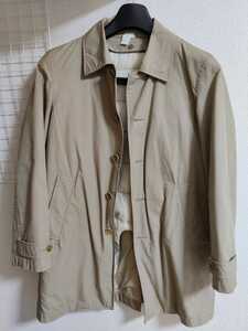 MHL Margaret Howell FINE TOUGH POPLIN turn-down collar coat beige liner attaching 