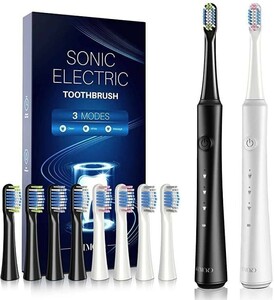 電動歯ブラシ 2本 音波歯ブラシ 替えブラシ8本 口内ケア デンタルケア