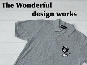 ☆送料無料☆ The Wonderful! design works ザワンダフルデザインワークス 古着 半袖 ポロシャツ メンズ M グレー トップス 中古 即決