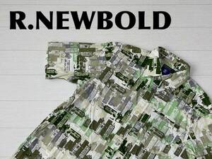 ☆送料無料☆ R.NEWBOLD アールニューボールド 古着 半袖 総柄 シャツ メンズ M トップス 中古 即決