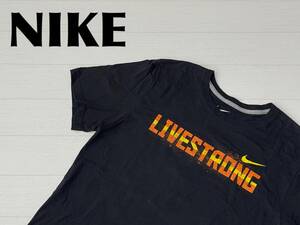 ☆送料無料☆ NIKE ナイキ 古着 半袖 バックプリント Tシャツ メンズ L ブラック トップス 中古 即決