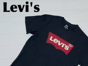 ☆送料無料☆ Levi's リーバイス 未使用 タグ付き 半袖 ロゴ バッドウイング Tシャツ メンズ S ブラック トップス 即決
