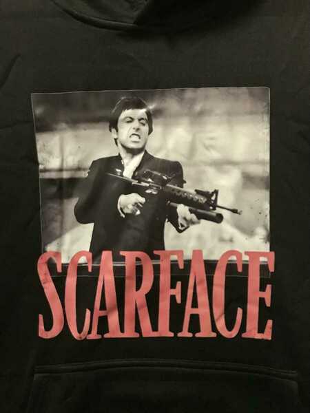 映画 scarface パーカー スカーフェイス マフィア XL ギャング アル・パチーノ gang black hiphop ムービー 洋画 ブラック XL 新品