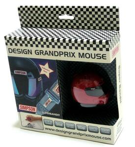 ヘルメット型マウス デザイングランプリ シンプソン レッド
