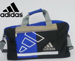 ★adidas*ナイロンボストンバッグ*黒×青*スポーツ*レジャー*アウトドア*部活*通学*アディダス*クラブ*旅行*アウトドア* #4465