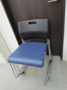 *[C]oka blur made start  King chair 4 legs set blue × black 2013 year 9377GS-PB27 chair /mi-ting meeting office store office work school 