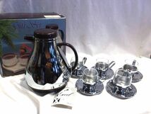 ■4324■未使用■ヨットマホービン EXL-60 ホット・冷茶セット ポット グラス5客 茶器 ティーカップ コーヒーカップ 珈琲_画像1